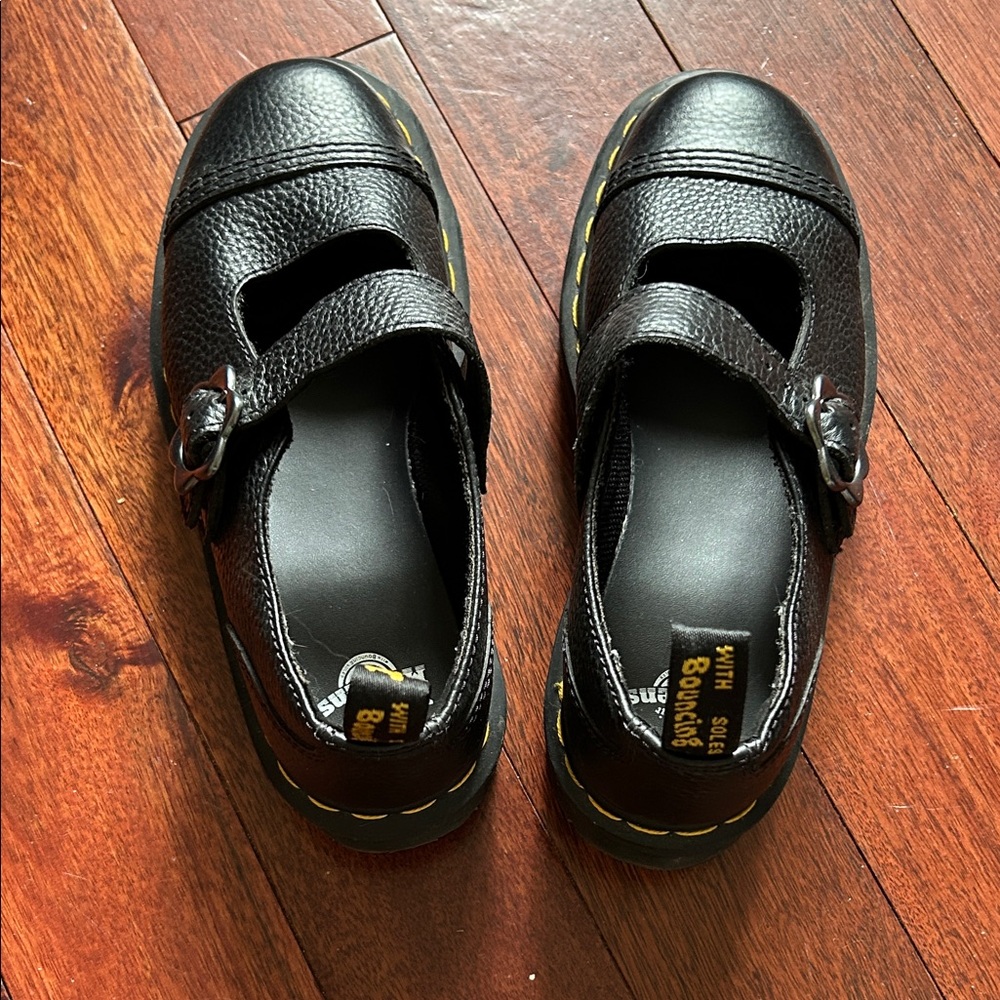 Dr. Martens Black Mary Jane Platforms - Picture 4 of 6